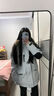 波司登（BOSIDENG）【反季】冬季极寒羽绒服鹅绒于适同款男女情侣款短款大毛领外套 冰川灰8235【蓝灰色调】 冰川灰 M 165/88A 体重约120-140斤 实拍图