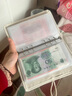 递乐大容量现金存钱本A6布艺活页存钱夹现金纸币收纳册攒钱纪念钞票据收藏10张/本 00220013绿色单本 实拍图