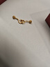 金至尊（3D-GOLD)黄金耳钉女小豆豆小圆珠磨砂养耳棒弯钩足金耳饰耳环自戴送礼计价 小板1.03克（配珠宝礼盒EF58002320-1 实拍图