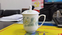 华光国瓷 骨瓷茶杯带盖 办公会议杯 陶瓷茶杯 手工茶杯盖杯 清秋雅韵 单杯 实拍图