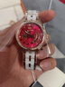 金仕盾（JIN SHI DUN）品牌圣诞礼物手表女机械表全自动女士手表夜光防水时尚轻奢女表 升级加强版-魅力红【5年换新/终身保/礼盒装】 实拍图