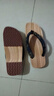 DOGHC日本拖鞋木屐 男女情侣款木屐人字木拖鞋男夏季防滑木鞋cosplay 原木款 黑色 半月鞋头 25厘米39-40码 实拍图