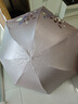 天堂伞黑胶防紫外线遮阳伞清新晴雨伞三折防晒伞折叠伞超轻两用太阳伞 雪月风花（香槟金）24新款 实拍图