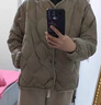 雪中飞轻薄短款羽绒服女小V领鸭绒保暖舒适短外套 卡其色 XL 实拍图