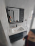 启鸣（QIMING）智能浴室柜陶瓷一体盆卫生间洗手台洗脸盆柜组合卫浴面盆柜洗漱台 【智能镜柜】陶瓷一体盆+吊柜 80cm 实拍图