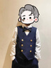 衣诺坊儿童西服马甲套装英伦演出主持人礼服 藏青：马甲套装 130CM 实拍图