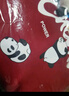 迪士尼（Disney）男童加绒套装新款宝宝衣服秋冬儿童卫衣韩版中小童保暖连帽两件套 酒红色熊猫挂件套装（春秋） 100 码 建议2-3岁 体重25-30斤 实拍图