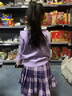 丹鸟王女童春秋连衣裙2025新款洋气儿童春装jk套装小女孩库洛米衣服裙子 紫色库洛米长袖开衫3件套 130 实拍图