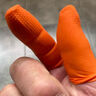 防滑手指套加厚耐磨防水防割伤劳保指套无尘车间点钞翻书一次性手指套 L加厚防滑橙色【20个】 实拍图