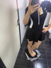 妙奕嘉泳衣女夏季新款成人游泳衣连体裙式保守遮肚子沙滩性感显瘦泡温泉 黑白拼色连体式泳衣 均码 【85-120斤】 实拍图