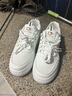 回力女鞋大码41-43脚宽胖mm小白鞋秋季新款孕妇运动板鞋4 白粽 41 实拍图