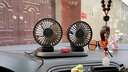 快闪狼车载风扇大货车24v伏12v面包车双头车用强力汽车usb大风力电风扇 大号双头涡轮扇- USB款 3挡调节 实拍图