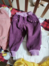巴厘小猪（BALIPIG）裤子女童加绒加厚灯芯绒长裤宝宝秋冬季保暖裤2024新款儿童休闲裤 芋泥紫 90 cm 实拍图