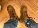 意尔康男鞋休闲板鞋秋冬加绒保暖工装马丁靴复古高帮软面鞋子男 栗棕 41 实拍图