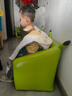 积木宝贝（JIMUBAOBEI）儿童沙发宝宝小沙发单人可爱卡通座椅公主男孩女孩婴儿阅读沙发椅 PU绿色皮卡丘(1—6岁可用） 外观 实拍图