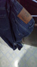 罗蒙（ROMON）男士牛仔裤男秋冬商务休闲裤男弹力直筒男裤厚款深档直筒长裤高腰 深蓝+深蓝【春秋】 厚款 33 【腰围2尺6建议135-145斤】 实拍图