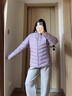 波司登（BOSIDENG）25年新款短款轻薄羽绒服女90绒户外野营登山旅游外套B250131006 数字薰衣草6211-25-浅春色 M 165/88A 110斤-120斤 实拍图
