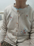 恒源祥集团彩羊妈妈装秋装长袖毛衣开衫50岁中年女士外套中老年人女装高贵上衣2022年秋冬季品牌新款 米色 M建议85-100斤 实拍图