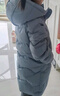 英氏（YEEHOO）女童羽绒服儿童保暖外套冬季时尚淑女中长款中大童装洋气冬装新款 字母小花-灰蓝色 150 实拍图