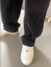 啄木鸟休闲裤男2025夏季薄款冰丝百搭阔腿裤男显瘦宽松男士休闲直筒裤男 深灰色 M -建议90-115 斤 实拍图