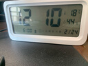 康巴丝闹钟学生2025新款语音报时电子儿童桌面感光时钟 B2388A 白色  实拍图