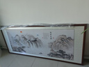 佳得雅新中式客厅装饰画沙发背景墙壁画字画山水画靠山图办公室风景挂画 流水生财A1 75*210cm宣纸锦绫+有机玻璃+胡桃色实木框（热卖款） 实拍图