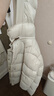 美力城暖天鹅泡芙羽绒服中长款女高端90鹅绒加厚外套保暖157 白色 M （110-125斤） 实拍图