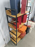 蔓斯菲尔书架置物架书柜落地货架客厅展示柜多层收纳架子钢制储物柜子靠墙 围栏升级+黄梨色4层60X30X112CM 实拍图