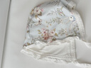 哈尼天空初生宝宝春季纯棉花边帽婴儿春秋款护囟门帽子新生儿胎帽 花园蓝 M（适合头围42cm以内） 实拍图