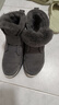 AU&MU澳洲雪地靴女冬季保暖皮毛一体加绒防滑大棉鞋魔术贴羊毛短筒女靴 灰色 【羊皮毛一体】182 37 实拍图