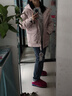 森马（Semir）防护外套|地理系列羽绒服女中长款2024宽松109724113021 实拍图