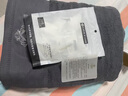 洁丽雅（Grace）纯棉抗菌防螨浴巾刺绣高档强吸水柔软亲肤加大加厚浴巾 深灰 800g 实拍图