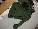 马登女装 双纱纯棉长袖t恤女圆领卫衣秋季学生基础百搭休闲打底衫 松绿色 马登工装 L 实拍图