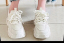 他她（TATA）泡泡奶油白色老爹鞋女鞋增高休闲鞋厚底运动鞋WOG10CM3 米白（单里） 38 实拍图
