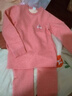 多妙屋女童保暖内衣套装儿童加绒加厚纯棉宝宝秋衣秋裤全棉男童大童睡衣 【寒冬款】深粉【全身加绒】 140 （参考身高135~145cm） 实拍图