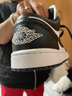耐克乔丹女子轻便AJ1板鞋冬季皮面平底低帮运动鞋JORDAN DC0774 101白色/黑/白色 39 实拍图