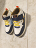 江博士秋冬男女童拼色保暖学步鞋 户外休闲魔术贴儿童运动鞋 米/蓝 31 脚长约18.9-19.5 实拍图