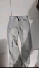 7家优品 微喇牛仔裤男士春夏季款美式高街休闲宽松直筒修身长裤子男 HC-2036-烟灰色 XL 实拍图