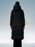 坦博尔鹅绒服女长款连帽收腰显瘦加厚保暖女士羽绒服550890D能量黑170 实拍图