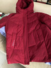 雪中飞【妈妈款】秋冬新款保暖连帽女士羽绒服防钻绒外套时尚休闲羽绒服 酒红|1121 M /165/88A 实拍图