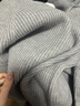 马登工装美式半拉链立领毛衣男秋季半高领竖线肌理百搭弹力男士针织衫 烟灰色 【宽松偏大/高领毛衣男/毛线衣】 M (170) 实拍图