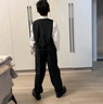 罗蒙儿童西装套装春秋季男童主持人礼服花童男孩表演服 黑色 130 实拍图
