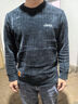 吉普（JEEP）毛衣男秋冬季加绒加厚保暖针织衫男士圆领衣服男装 蓝色加绒 M  实拍图