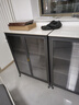 四方食事厨房置物架落地岩板橱柜多层收纳餐边柜多功能家用微波炉储物柜子 【特厚岩板】4层80长45宽|灰层高可调 实拍图