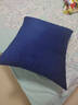 爱枕亿 水晶绒抱枕简约纯色时尚靠枕柔软毛绒沙发大码靠垫床头抱枕靠垫 蓝色 50cm*50cm含芯(套子+芯子) 实拍图