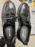 百丽通勤商务皮鞋男牛皮褶皱增高休闲鞋A1373AM4 黑色 38 实拍图