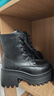 达芙妮马丁靴女内增高短靴百搭粗跟高跟黑色加绒女靴4623607126黑色35 实拍图