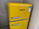 德姆勒（DEMULLER）118升复古冰箱小型大容量家用租房宿舍电冰箱 化妆品网红高颜值双门冰箱冷藏冷冻节能静音 118升【复古黄】上冷冻下冷藏 实拍图