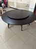 马特维餐桌折叠圆桌4-6人家用8-10人可移动饭桌大圆桌小户型带转盘桌子 1.8米黑胡桃色+转盘【12-14人】 实拍图