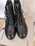 红蜻蜓高帮7孔马丁靴女靴子冬季加厚短筒皮靴加绒保暖棉靴女 WTC428781 实拍图